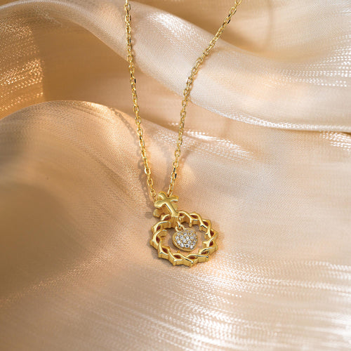 The Sacred Heart Dangle Pendant Necklace vanimy