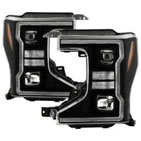 Spyder Signature 20-22 Ford F250/F350 (Halogen) Proj. Headlights - Black (PRO-YD-FS20HALSI-SEQ-BK) OffRoadUSA.com