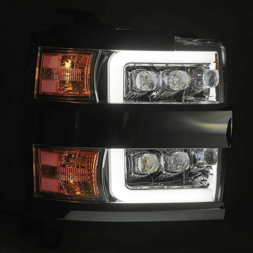 AlphaRex 15-19 Chevrolet Silverado 2500HD/3500HD MKII NOVA-Series LED Projector Headlights Jet Black OffRoadUSA.com