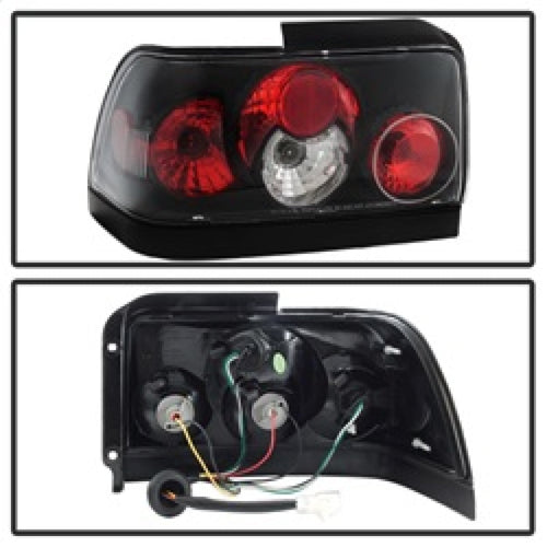 Spyder Toyota Corolla 93-97 Euro Style Tail Lights Black ALT-YD-TC93-BK OffRoadUSA.com