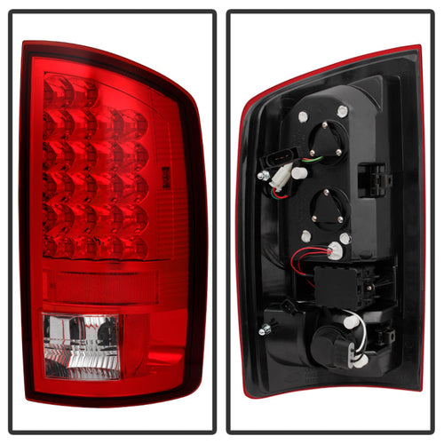 Spyder Dodge Ram 07-08 1500/Ram 07-09 2500/3500 LED Tail Lights Red Clear ALT-YD-DRAM06-LED-RC OffRoadUSA.com