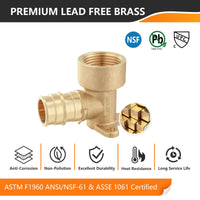 PEX A Expansion 3/4" x 1/2" Female NPT Drop Ear Elbow (Lead Free) Plumbingsell