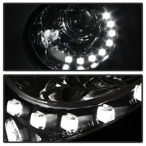 Spyder Volkswagen Beetle 1998-2005 Projector Headlights DRL Chrome PRO-YD-VB98-DRL-C OffRoadUSA.com