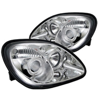Spyder Mercedes Benz SLK 98-04 Projector Halogen Model- LED Halo Chrm PRO-YD-MBSLK98-1PC-HL-C OffRoadUSA.com
