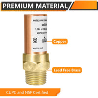 1/2" MIP Connection, Straight Water Hammer Arrestor, Copper Plumbingsell