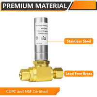 3/8" OD Comp. x 3/8" OD Female Comp. , Water Hammer Arrestor Tee For Dishwasher Connection, Stainless Steel Plumbingsell