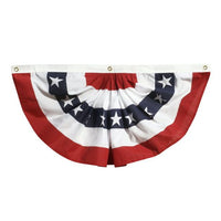 American Poly Cotton Patriotic Pleated Fan by Annin, 18" x 36" EasyOptionXY LLC