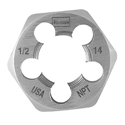 Hanson 7005 High Carbon Steel Hexagon Taper Pipe Die 1-7/16" Across Flat Die 1/2"-14 NPT EasyOptionXY LLC