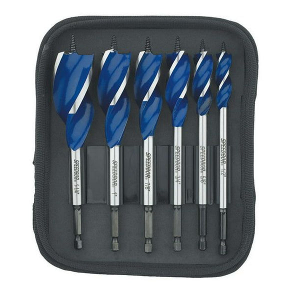 Irwin Speedbor Multi Size in. Dia. Carbon Steel Wood Boring Bit Quick-Change Hex Shank 6 pc. EasyOptionXY LLC