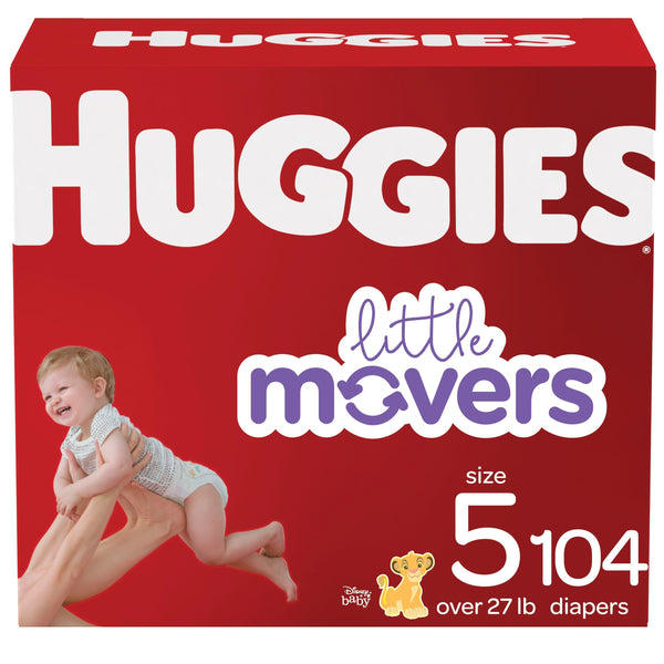 Huggies Little Movers Baby Diapers Size 5; Count 104 EasyOptionXY LLC