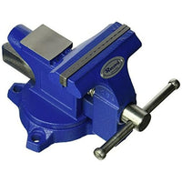 Irwin 4.5 in. Steel Workshop Bench Vise Blue Swivel Base EasyOptionXY LLC