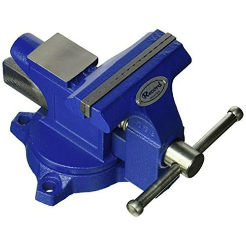 Irwin 4.5 in. Steel Workshop Bench Vise Blue Swivel Base EasyOptionXY LLC