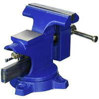 Irwin 4.5 in. Steel Workshop Bench Vise Blue Swivel Base EasyOptionXY LLC