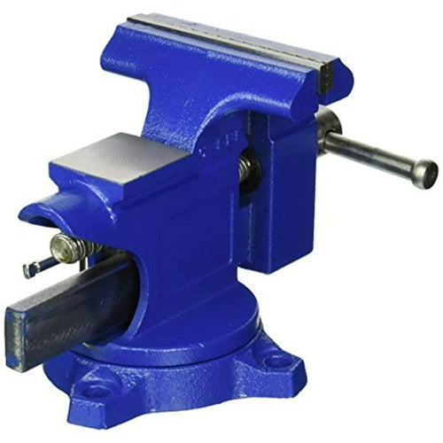 Irwin 4.5 in. Steel Workshop Bench Vise Blue Swivel Base EasyOptionXY LLC