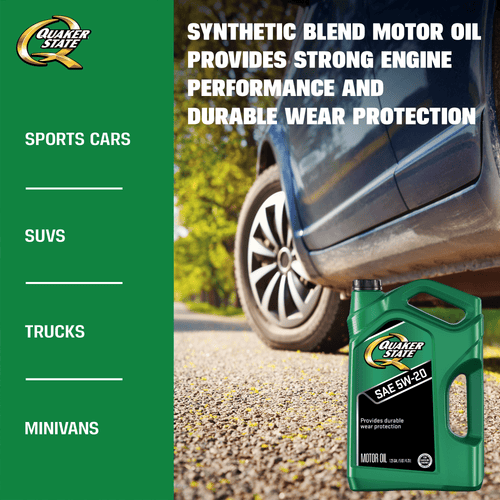 Quaker State Conventional Synthetic Blend 5W-20 Motor Oil, 5 Quart EasyOptionXY LLC
