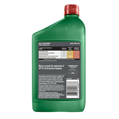 Quaker State All Mileage 10W-40 Motor Oil, 1 Quart EasyOptionXY LLC