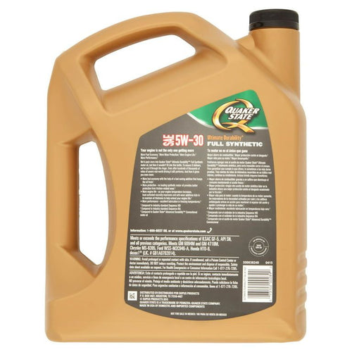 Quaker State Ultimate Durability Full Synthetic SAE 5W-30 Motor Oil, 1.25 gal EasyOptionXY LLC