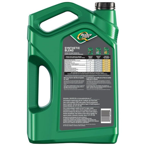 Quaker State 5W-30 Synthetic Blend Motor Oil, 5 Quart EasyOptionXY LLC