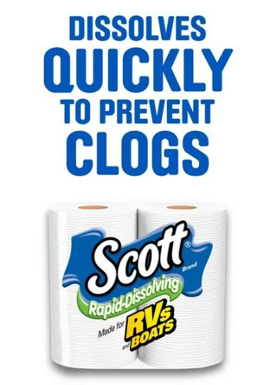 Scott Rapid-Dissolving Toilet Paper, 4 Regular Rolls EasyOptionXY LLC