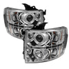 Spyder Chevy Silverado 1500 07-13 Projector Headlights LED Halo LED Chrm PRO-YD-CS07-HL-C OffRoadUSA.com