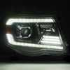 AlphaRex 05-11 Toyota Tacoma LUXX-Series LED Projector Headlights Alpha-Black OffRoadUSA.com