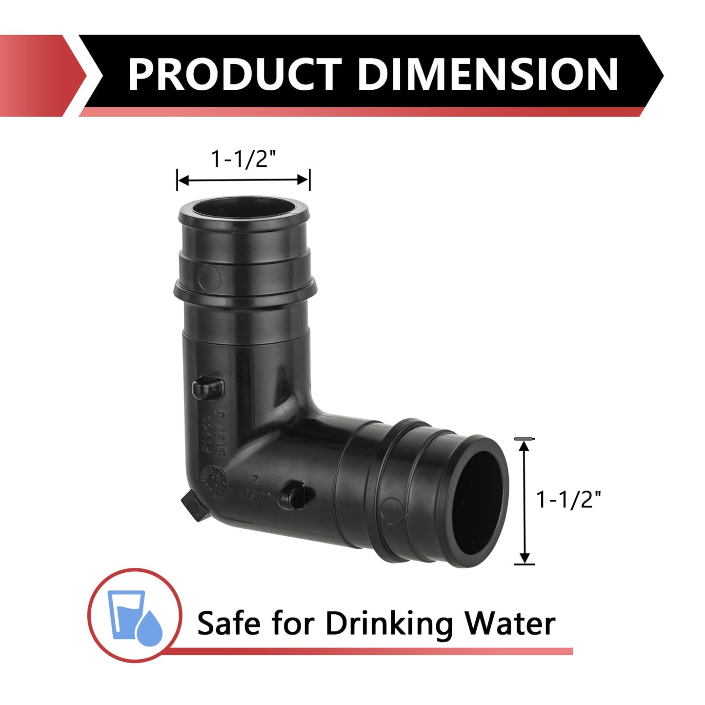 PEX A Expansion 1-1/2" x 1-1/2" PPSU Elbow