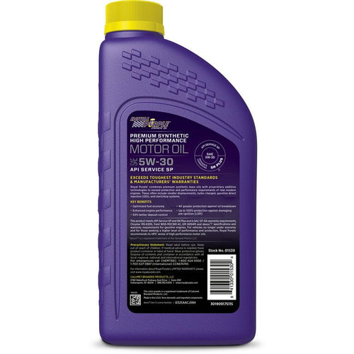 Royal Purple High Performance Motor Oil 5W-30 Premium Synthetic Motor Oil, 1 Quart EasyOptionXY LLC