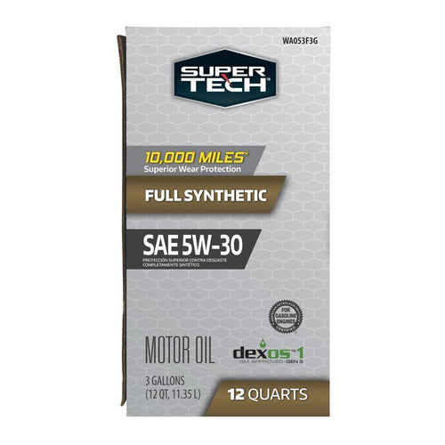 Super Tech Full Synthetic SAE 5W-30 Motor Oil, 12 Quart Bag (3 gallons) EasyOptionXY LLC