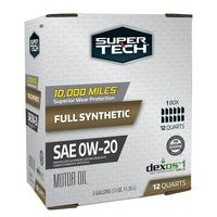 Super Tech Full Synthetic SAE 0W-20 Motor Oil, 12 Quart Bag (3 gallons) EasyOptionXY LLC