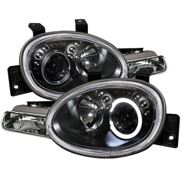 Spyder Dodge Neon 95-99/Plymouth Neon 95-99 Projector Headlights LED Halo Blk PRO-YD-DN95-HL-BK OffRoadUSA.com