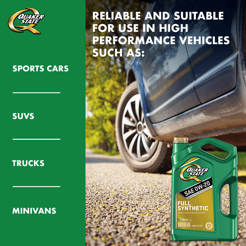 Quaker State Full Synthetic 0W-20 Motor Oil, 5-Quart EasyOptionXY LLC