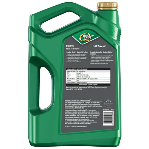 Quaker State Euro Full Synthetic 5W-40 Motor Oil, 5-Quart EasyOptionXY LLC