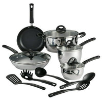 Tramontina Everyday 14 Pc Stainless Steel Tri-Ply Base Cookware Set EasyOptionXY LLC