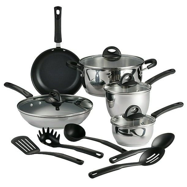 Tramontina Everyday 14 Pc Stainless Steel Tri-Ply Base Cookware Set EasyOptionXY LLC