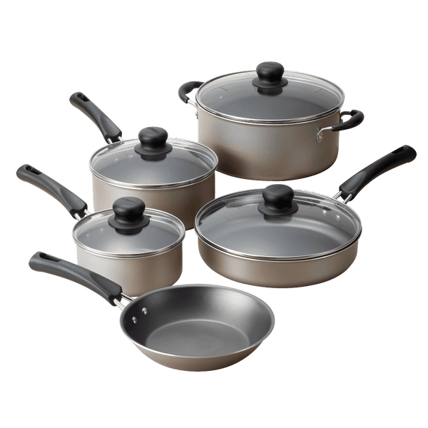 Tramontina 9 Piece Non-Stick Cookware Set, Champagne EasyOptionXY LLC