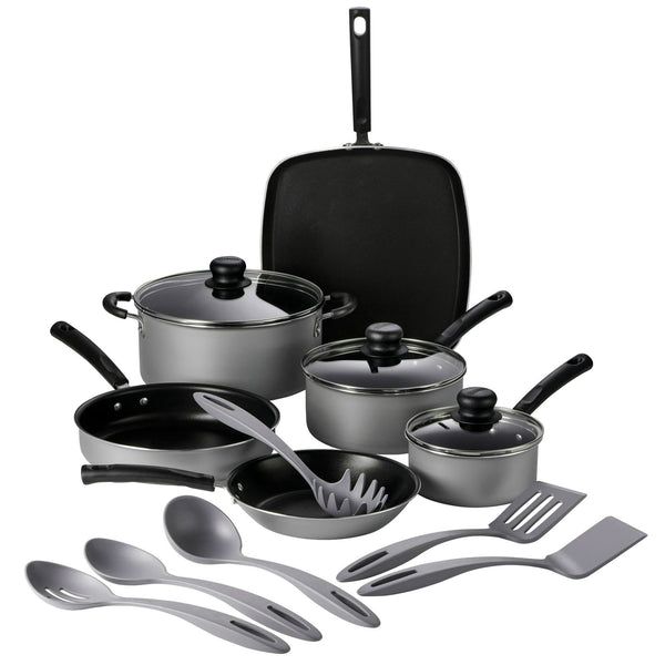Tramontina 15 Pc Cookware Set Silver Aluminum Nonstick EasyOptionXY LLC