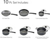 Tramontina Primaware Non-stick Cookware Set, 10 Piece EasyOptionXY LLC