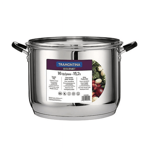 Tramontina 16 Quart Stainless Steel Covered Stock Pot EasyOptionXY LLC