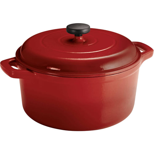 Tramontina Enameled Cast Iron 6.5 Quart Round Dutch Oven, Red EasyOptionXY LLC