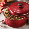 Tramontina Enameled Cast Iron 6.5 Quart Round Dutch Oven, Red EasyOptionXY LLC