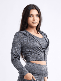 JupiterGear Athletic Zip-Up Crop Hoodie Jacket Jupiter Gear