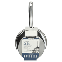 Tramontina Gourmet Tri-Ply Base Stainless Steel 3 Quart Sauce Pan with Lid EasyOptionXY LLC