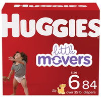 Huggies Little Movers Wetness Indicator Hypoallergenic Diapers Size 6; Count 84 EasyOptionXY LLC