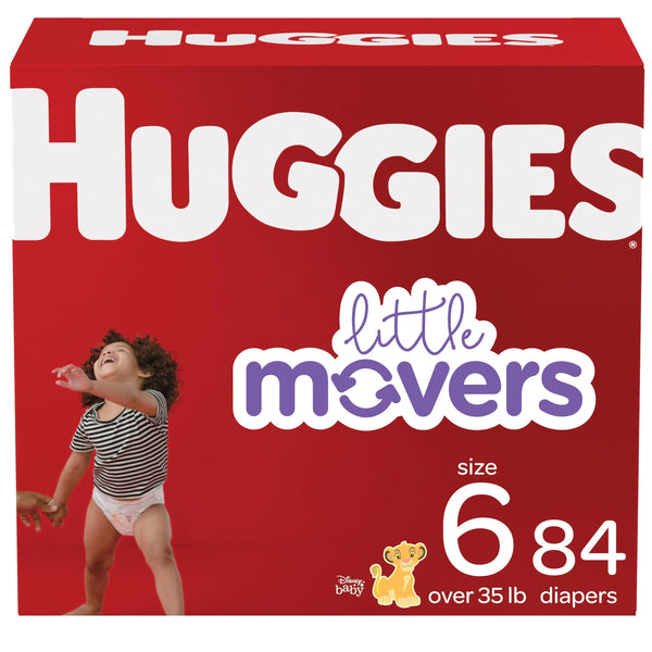 Huggies Little Movers Wetness Indicator Hypoallergenic Diapers Size 6; Count 84 EasyOptionXY LLC