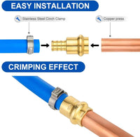 1/2" Press x 1/2" PEX Crimp Brass Adapter (Lead Free) Plumbingsell