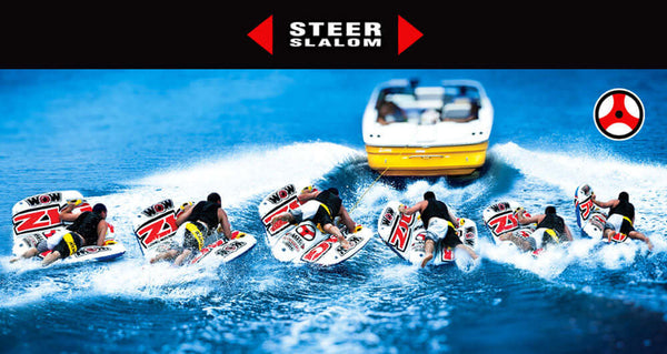 WOW Sports Zig Zag 1 Person Steerable and Towable Water Tube For Pool and Lake Jupiter Gear