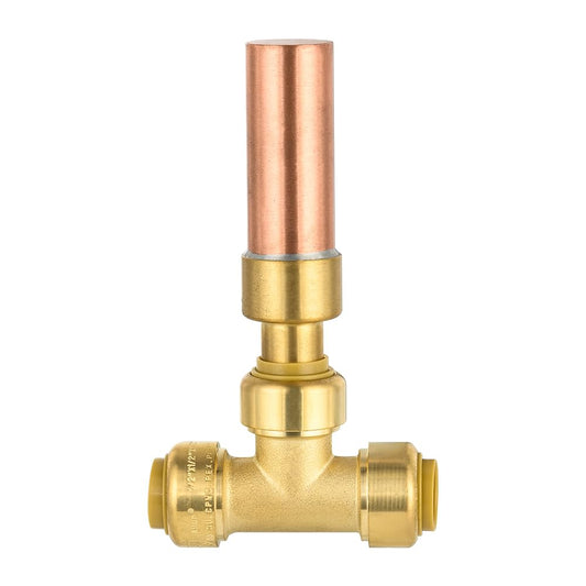 1/2" Push Fit, Water Hammer Copper Arrestor Tee (MH-350)