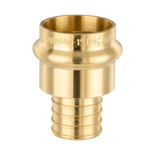 3/4" Copper Press x 1/2" PEX Crimp Brass Adapter (Lead Free)