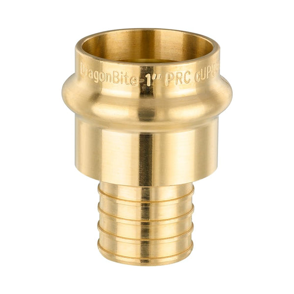 1" Copper Pressx 3/4" PEX Crimp Brass Adapter (Lead Free)