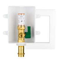 1/2" Copper Press Inlet, Ice Maker Outlet Box, with Copper Water Hammer Arrestor Plumbingsell